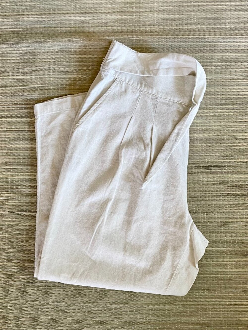 WHO WHAT WEAR High waist casual pull on pants with tie belt